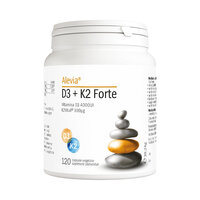 Vitamina D3 + Vitamina K2 Forte, 120 capsule vegetale, Alevia