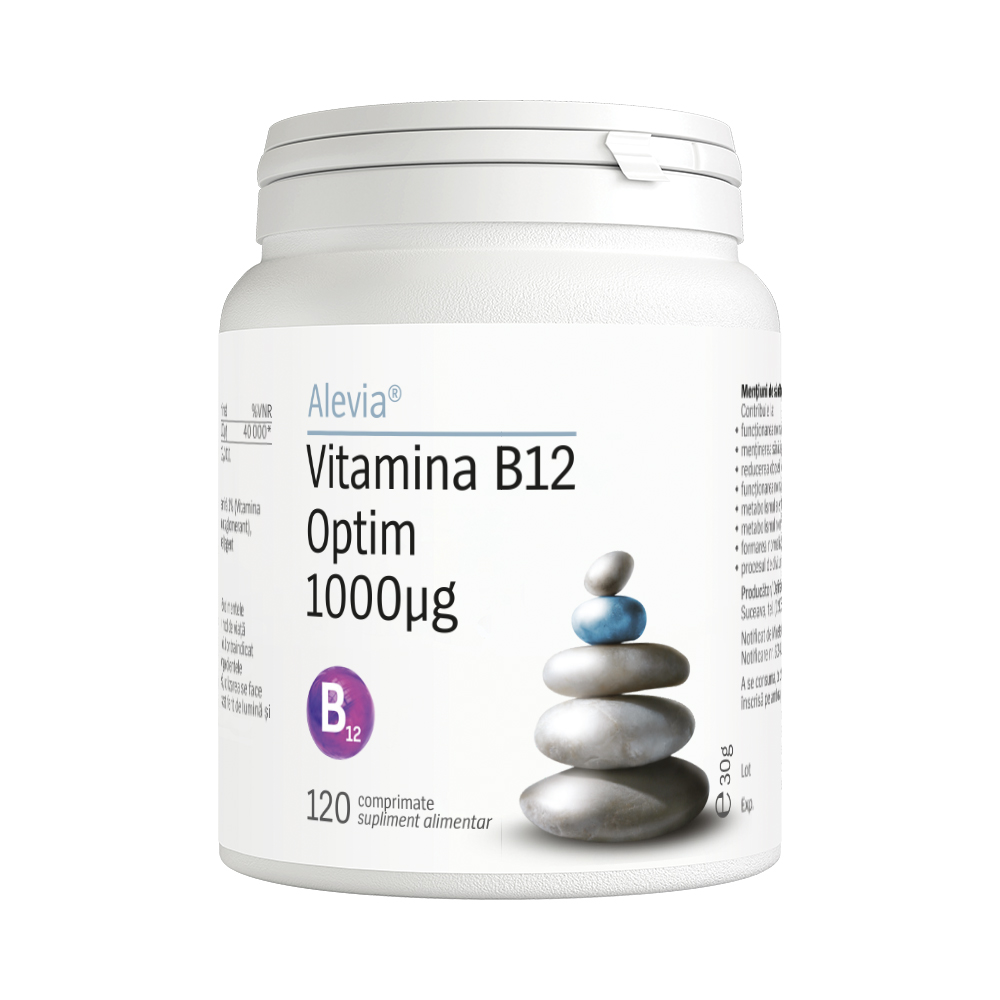 Vitamina B12 Optim, 1000 mcg, 120 capsule vegetale, Alevia