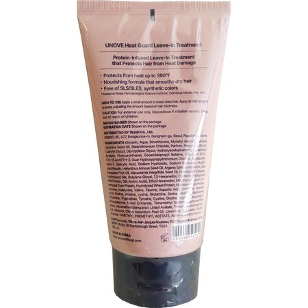 Masca leave-in cu protectie termica pentru par Heat Guard Treatment, 147 ml, Unove 716327