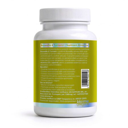 Boswellia si Turmeric+, 30 capsule, Biome 727804