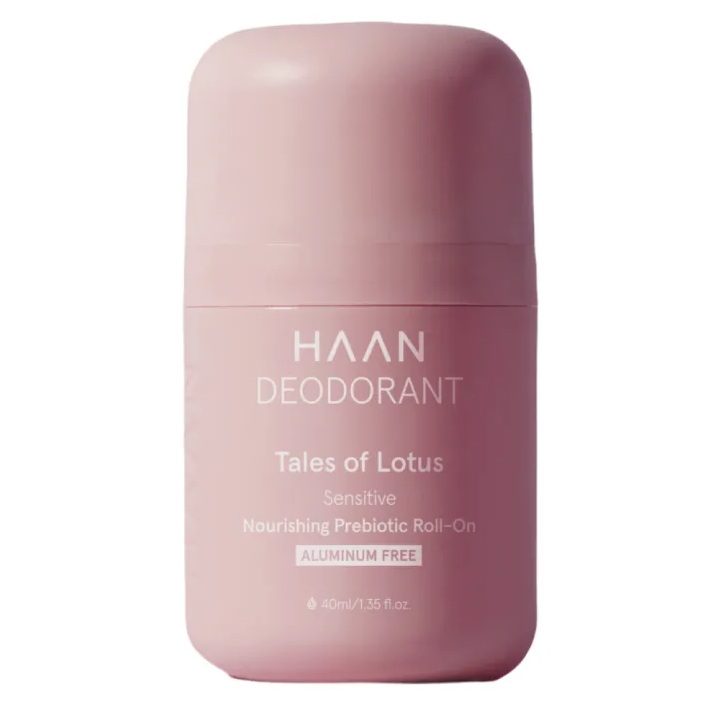 Deodorant roll-on cu prebiotice fara aluminiu pentru pielea sensibila Tales of Lotus, 40 ml, Haan