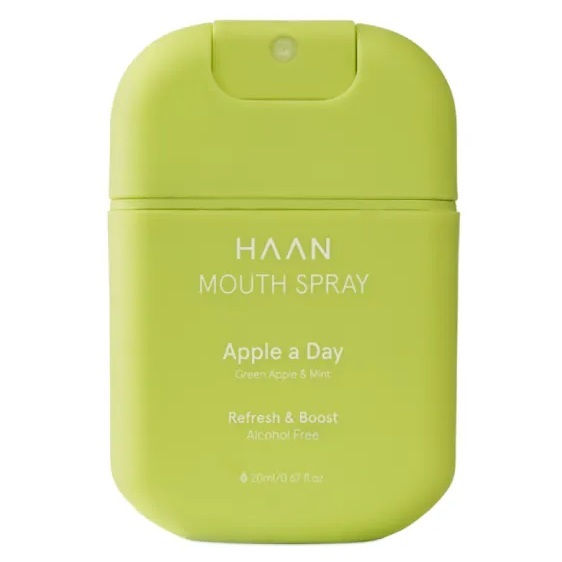 Spray bucal fara alcool cu aroma de mar verde si menta Apple a Day, 20 ml, Haan