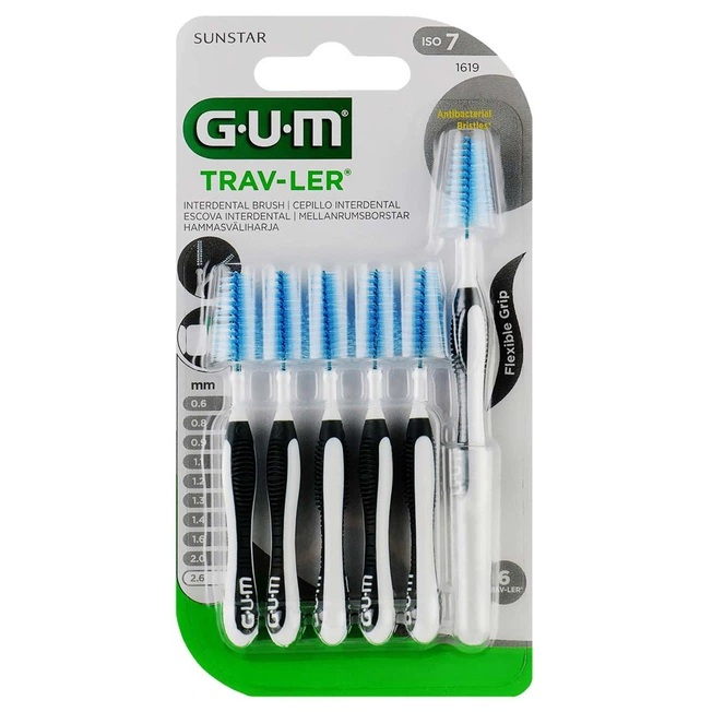 Periute interdentare 2.6 mm Gum Trav-ler, 6 bucati, Sunstar Gum