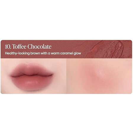 Fard de obraz si ruj 2 in 1 Romantic Blush Lip and Cheek 10 Toffee Chocolate, 3.7 g, Banila Co 716821