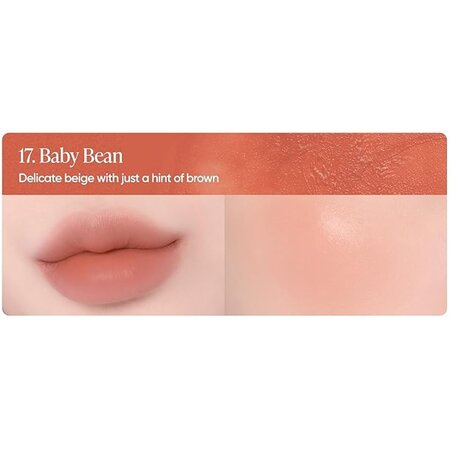 Fard de obraz si ruj 2 in 1 Romantic Blush Lip and Cheek 17 Baby Bean, 3.7 g, Banila Co 716850