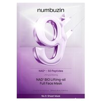 Masca servetel revitalizanta cu NAD+ pentru fata si gat No.9 Bio Lifting-sil, 20 ml + 28 ml, Numbuzin