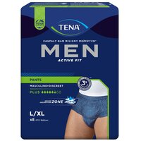 Scutece tip chilot pentru barbati Active Fit Pants Plus Blue Men, L/XL, 8 bucati, Tena