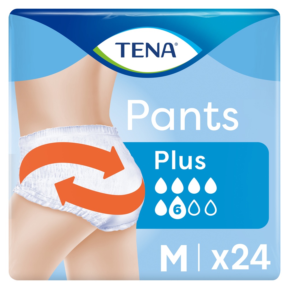Scutece tip chilot pentru adulti Pants Plus, M, 24 bucati, Tena