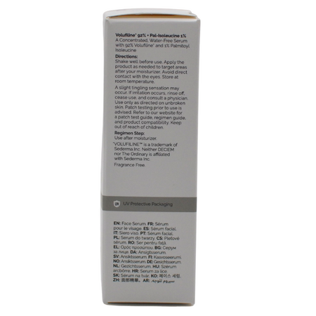 Serum pentru volum cu 92% Volufiline si 1% Pal-Isoleucine, 15 ml, The Ordinary 716997