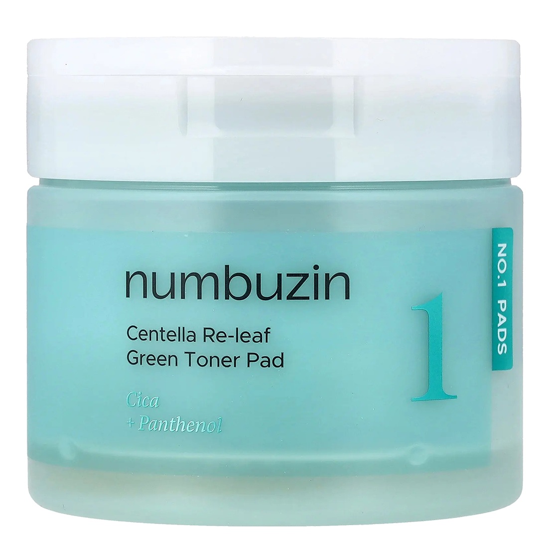 Dischete hidratante si calmante pentru ten acneic No.1 Centella Re-leaf Green, 70 bucati, Numbuzin