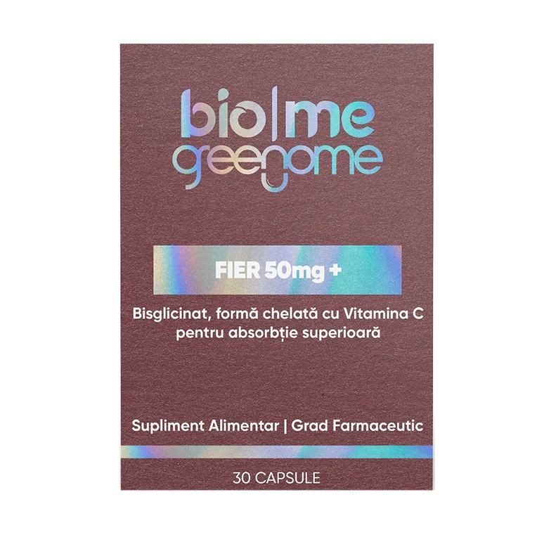 Fier Bisglicinat, 50 mg+, 30 capsule, Biome