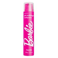 Pasta de dinti cu aroma de guma Barbie Pink Bubble Gum, 60 g, Hismile