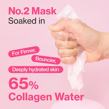 Masca servetel cu PDRN si colagen pentru hidratare si volum No.2, 33 ml, Numbuzin 717339