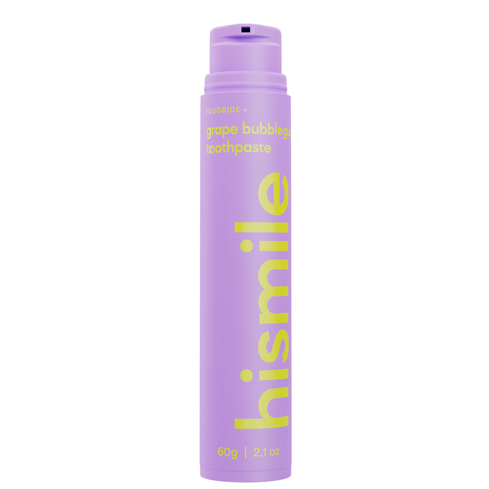 Spuma pentru ingrijirea orala cu aroma de strugure si guma de mestecat, 60 g, Hismile