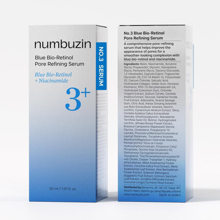Ser cu retinol albastru pentru pori dilatati No. 3, 30 ml, Numbuzin 717372