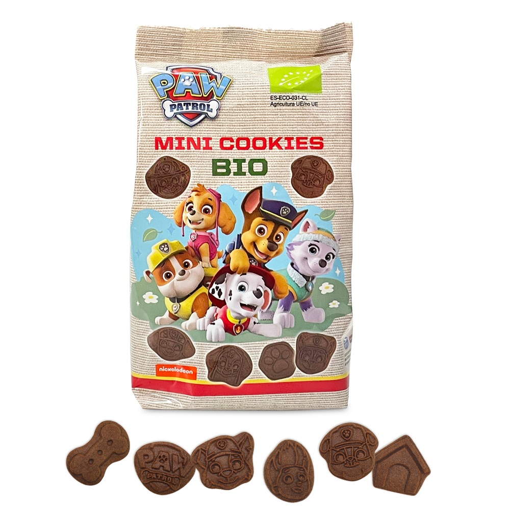 Mini biscuiti bio cu cacao, Paw Patrol, 100 g, Tasty and Unique