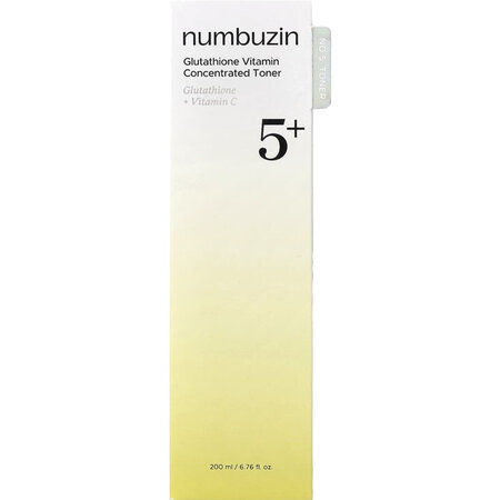Toner concentrat iluminator cu glutation si vitamine No.5+, 200 ml, Numbuzin 717412