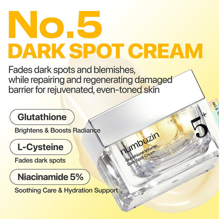 Crema iluminatoare pentru pete pigmentare cu glutation si vitamina C No.5, 50 ml, Numbuzin 717420