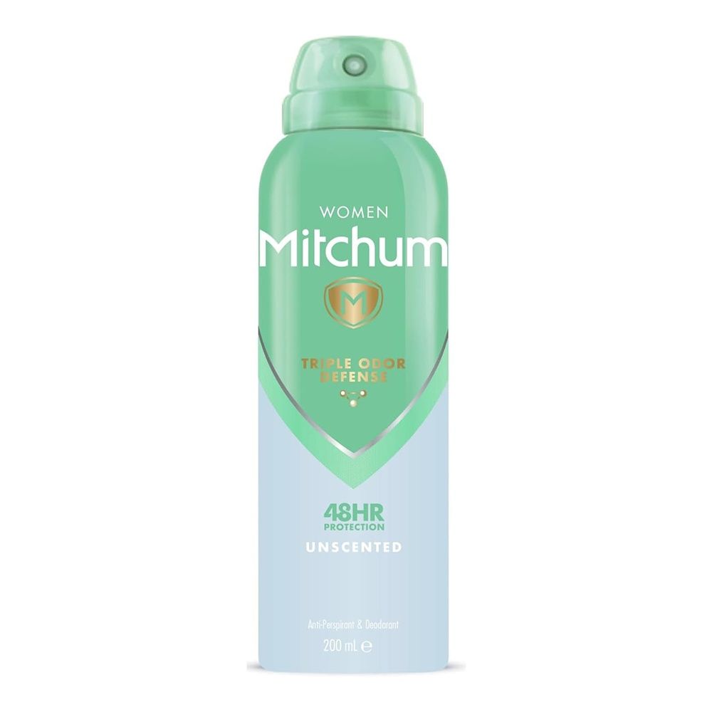 Antiperspirant spray Triple Odor Defense Unscented, 200 ml, Mitchum
