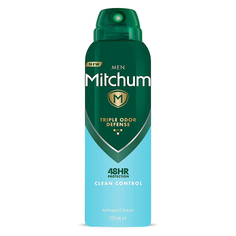 Antiperspirant spray pentru barbati Triple Odor Defense Clean Control, 200 ml, Mitchum