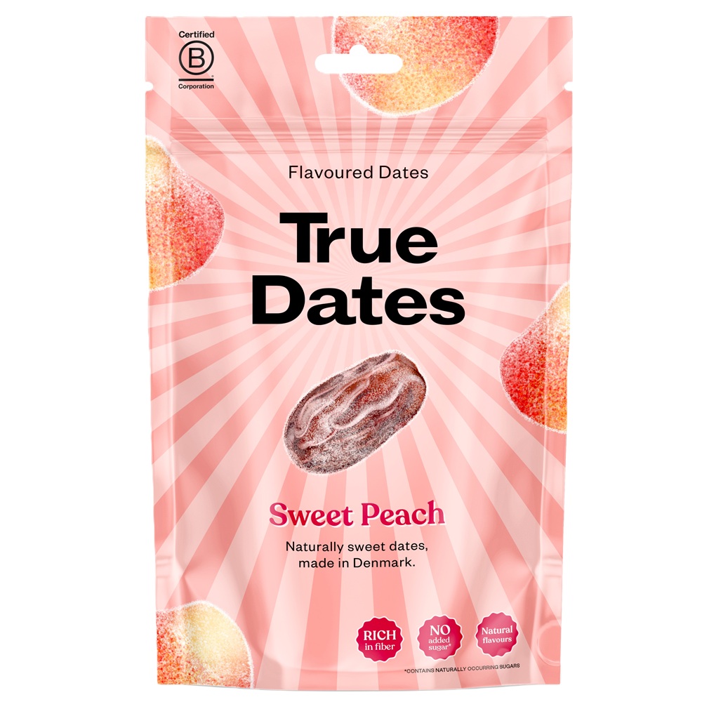 Curmale cu aroma Sweet Peach, 100 g, True Dates
