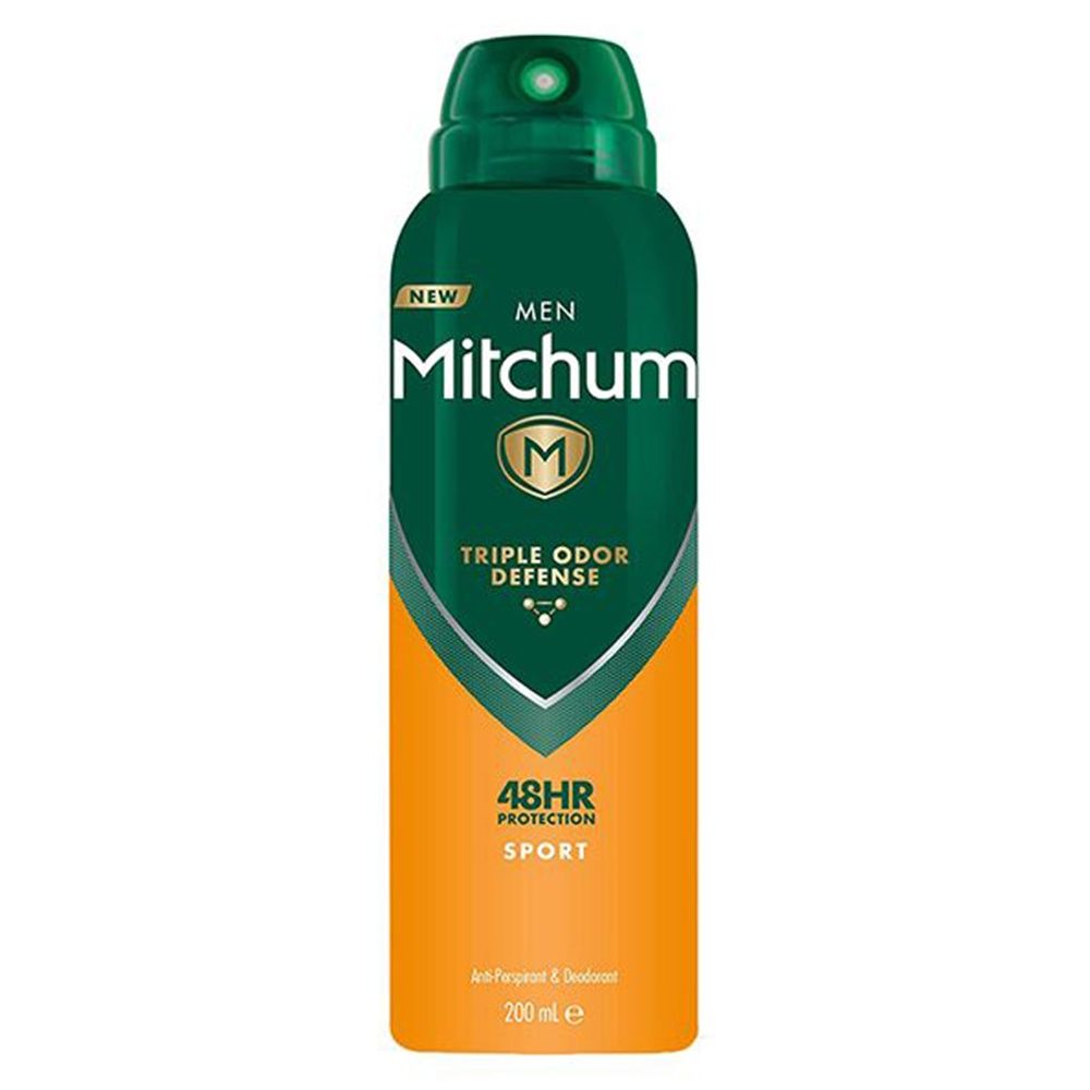 Antiperspirant spray pentru barbati Triple Odor Defense Sport, 200 ml, Mitchum
