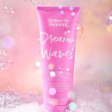 Sampon cu peptide si seminte de chia pentru definirea parului ondulat Dreamy Waves, 250 ml, Umberto Giannini 717789