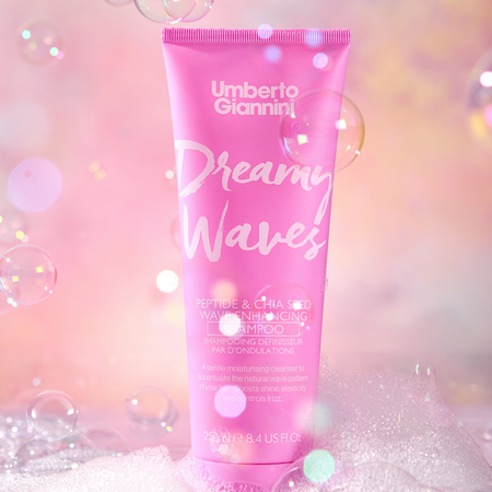 Sampon cu peptide si seminte de chia pentru definirea parului ondulat Dreamy Waves, 250 ml, Umberto Giannini 717789