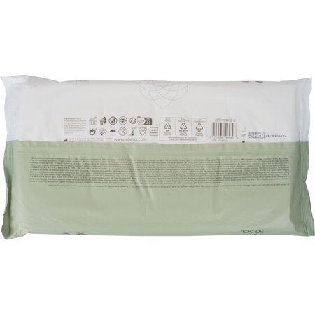 Servetele umede pentru igiena personala cu capac din plastic, 30 × 30 cm, 50 bucati, Abena 717825