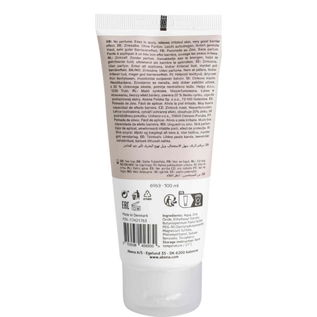 Crema cu zinc pentru piele iritata, 100 ml, Abena 717891