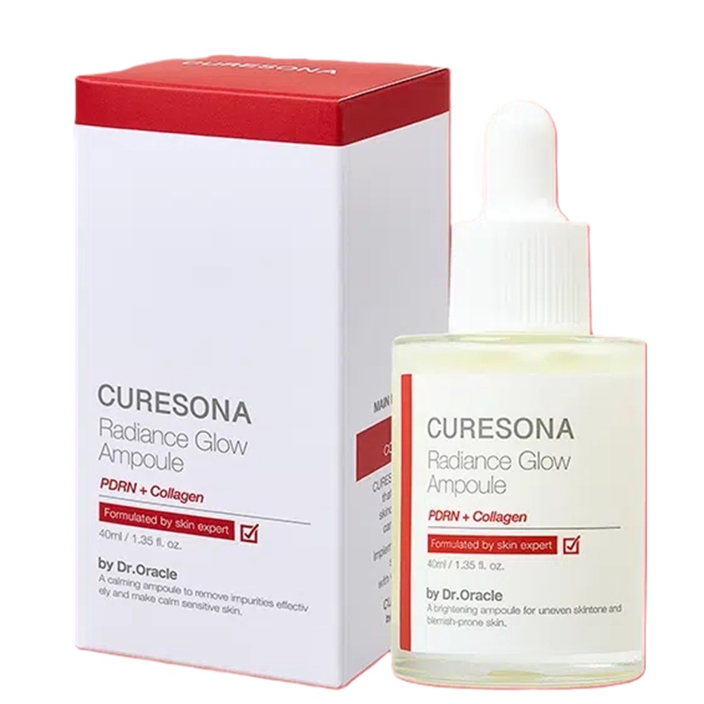 Ser iluminator cu PDRN si colagen Radiance Glow Ampoule, 40 ml, Curesona