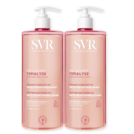Ulei lavant pentru piele uscata si sensibila Topialyse, 2x1000 ml, Svr