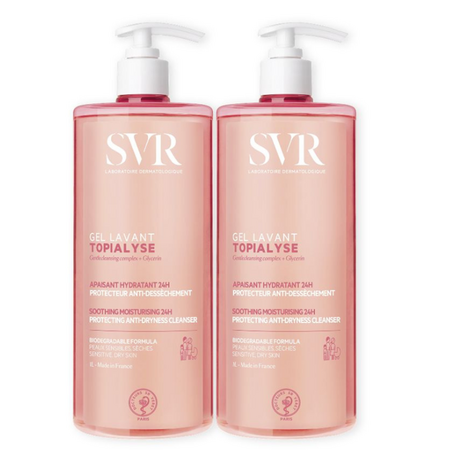 Ulei lavant pentru piele uscata si sensibila Topialyse, 2x1000 ml, Svr