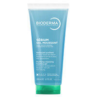 Gel spumant pentru ten mixt si gras Sebium, 200 ml, Bioderma