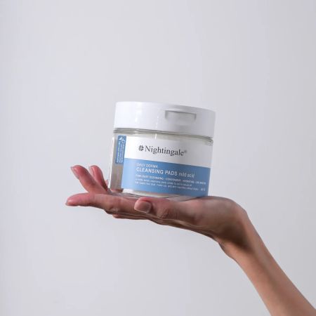 Dischete pentru curatarea tenului cu efect hidratant, pH 5.5, Daily Derma, 70 bucati, Nightingale 718533