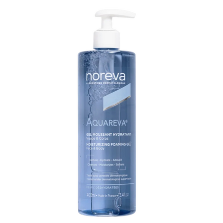 Gel spumant de curatare pentru piele uscata Aquareva, 400 ml, Noreva
