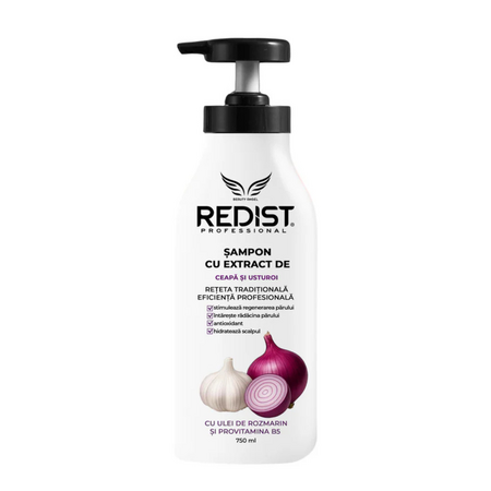 Sampon pentru par cu extract de ceapa si usturoi, 750 ml, Redist