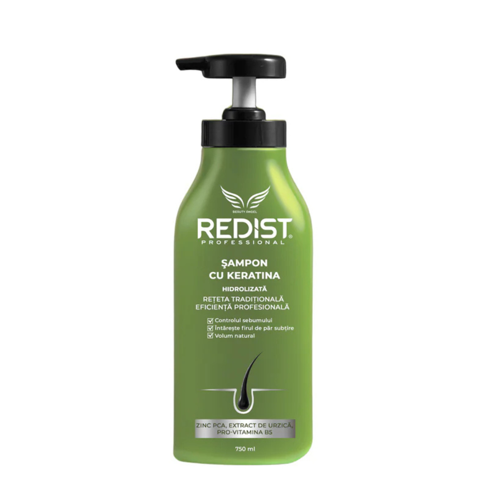Sampon pentru par cu keratina hidrolizata, 750 ml, Redist