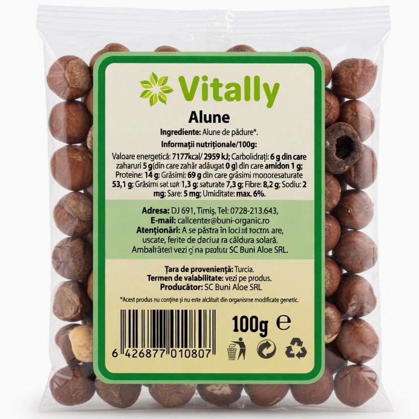 Alune de padure, 100 g, Vitally
