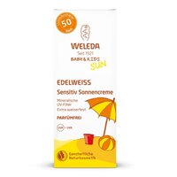 Crema de protectie solara cu floare de colt SPF 50 Sensitive Sun, 50 ml, Weleda