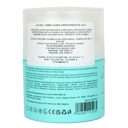 Crema lejera hidratanta de fata pentru copii, 50 ml, Lav 719007