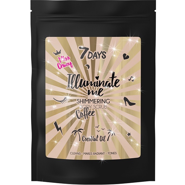  Scrub de corp Miss Crazy cu cafea, 200 g, 7 Days