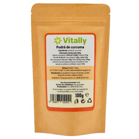 Pudra de curcuma, 100 g, Vitally 719665