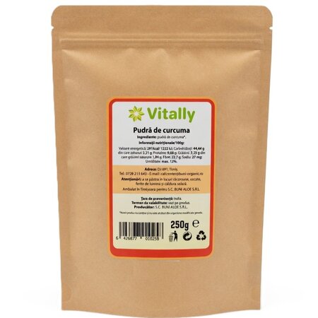Pudra de curcuma, 250 g, Vitally 719065