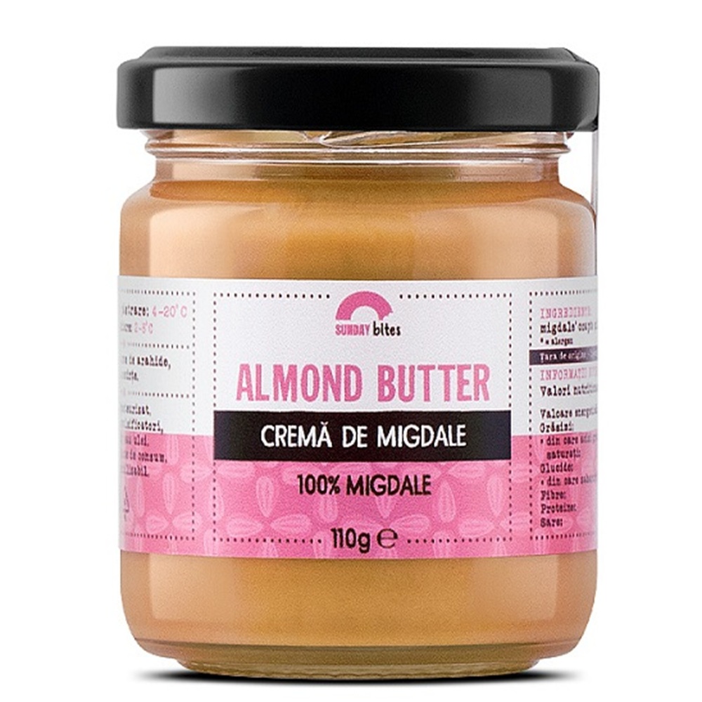 Crema de migdale Almond Butter, 110 g, Sunday Bites