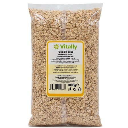 Fulgi de ovaz integrali, 1000 g, Vitally 719168