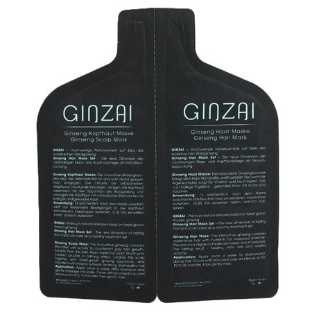 Masca pentru par si masca pentru scalp cu ginseng negru coreean, 20 ml + 20 ml, Ginzai 719212