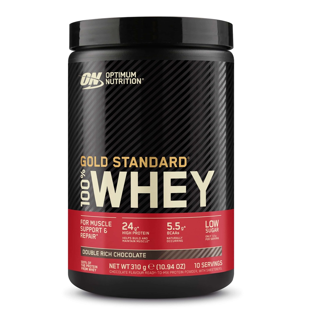 Pudra proteica din zer cu aroma de ciocolata Whey Gold Standard, 310 g, Optimum Nutrition