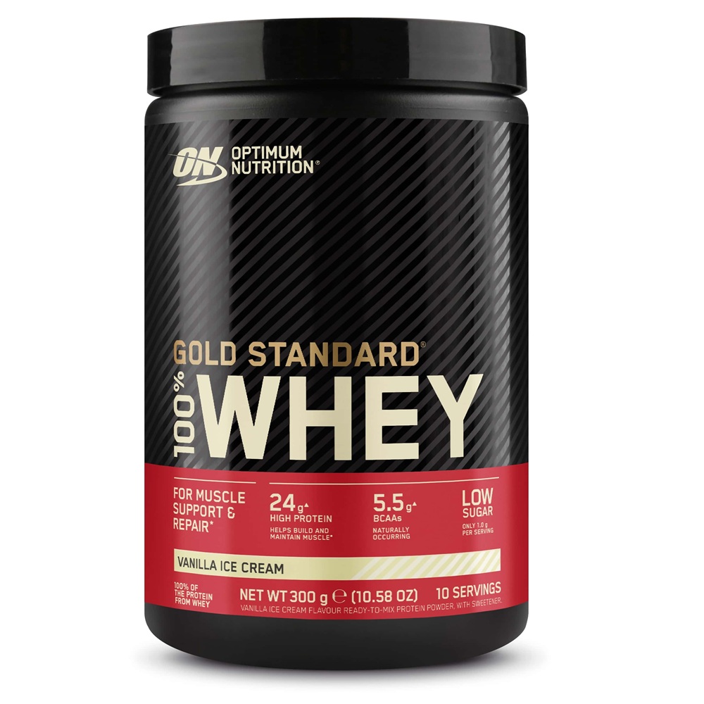 Pudra proteica din zer cu aroma de vanilie Whey Gold Standard, 310 g, Optimum Nutrition