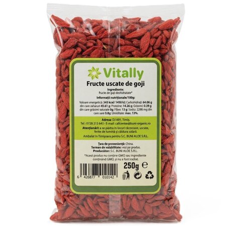 Goji fructe uscate, 250 g, Vitally 719287